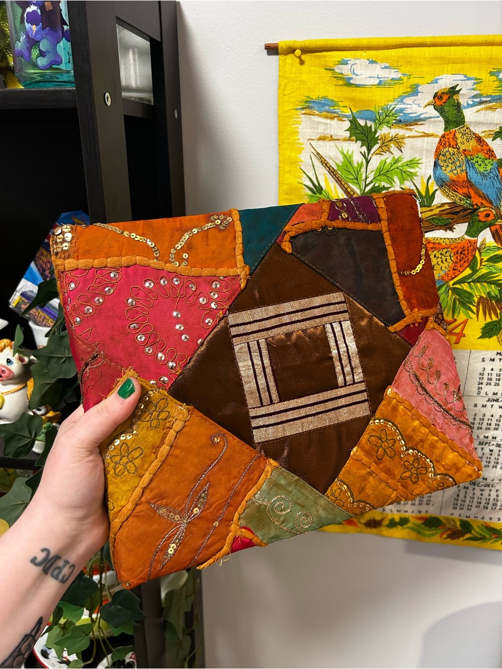 Multicolour Patchwork Sequin Photo Album Brand New